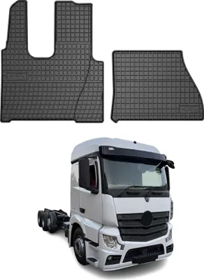 Image de Tapis de Sol pour Mercedes Actros 2012-2020 en TPE Caoutchouc Noir