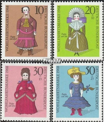 Produktbild von Briefmarken BRD (BR.Deutschland) 1968 Mi 571-574 (kompl.Ausgabe) postfrisch Puppen