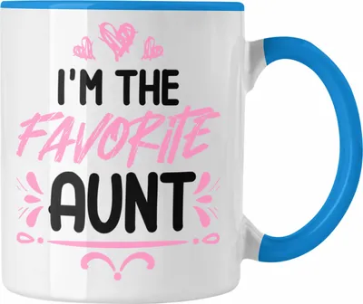 Produktbild von Trendation - I'm The Favorite Aunt Tasse Geschenk Beste Tante der Welt (Blau)