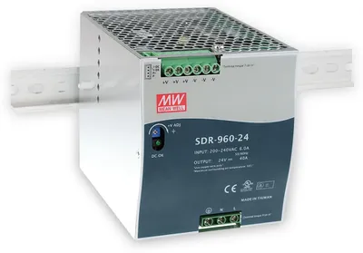 Produktbild von MEANWELL SDR-960-48, DC AC Hutschienen-Netzteil, DIN, 960W 48V 20A
