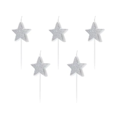 Produktbild von Geburtstagskerzen-Set STARS 5 Stück 3,5 cm HOMLA