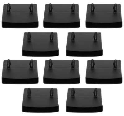 10 Kunststoff-Endkappen für Doppellatten 63 mm, Schwarz