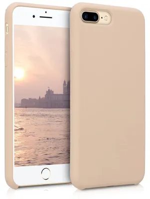 Produktbild von kwmobile Handyhülle für Apple iPhone 7 Plus / iPhone 8 Plus Hülle - Case Silikon - Kabelloses Laden - Schutzhülle Cover in Perlmutt