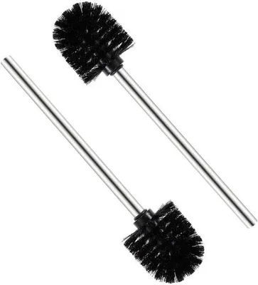 Immagine prodotto di Set da 2 pezzi - Scopino per WC - Scopino di ricambio - Metallo - 7,5 x 35 x 7,5 cm - Nero
