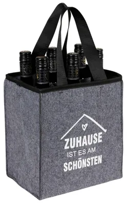 Image de Support en feutre pour 6 bouteilles, sac pour boissons, panier à bouteilles, sac de courses
