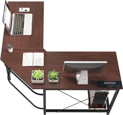 Immagine prodotto di Scrivania da ufficio, tavolino per laptop, postazione di lavoro, legno, 80x60