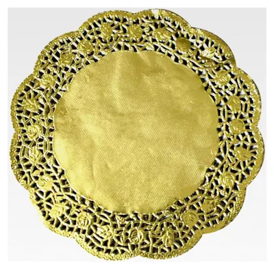 Produktbild von Tortenspitzen rund 27 cm 100 Stück in Gold