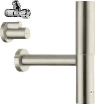 Image de hansgrohe AXOR flowstar Designsiphon set, avec deux robinets d'angle et tiroirs, 51304800