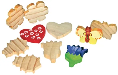 Produktbild von EDUPLAY 210-055 Holzfiguren Muttertag, natur, 10-teilig (1 Set)