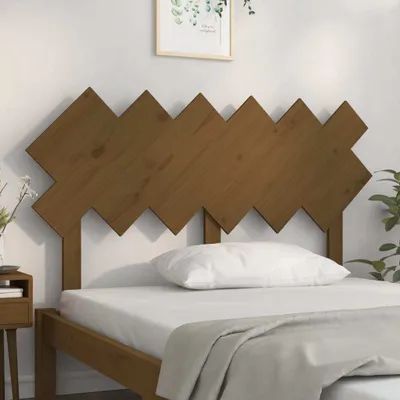 Produktbild von The Living Store Bett-Kopfteil Honigbraun 132x3x81 cm Massivholz Kiefer