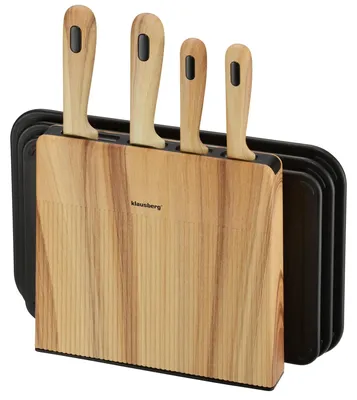 Produktbild von Klausberg Küchenmesser- und Schneidebrettset im Ständer 69286