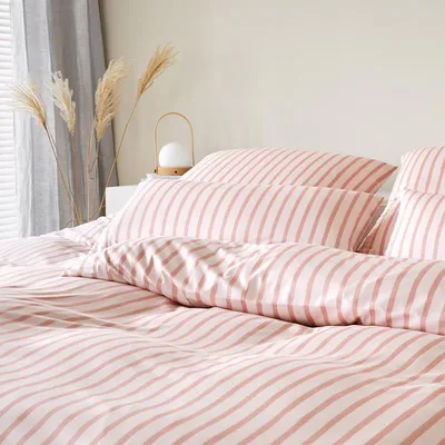 Produktbild von elegante Mako-Jersey-Kissenbezug einzeln Naturally Farbe Koralle Größe 40x80
