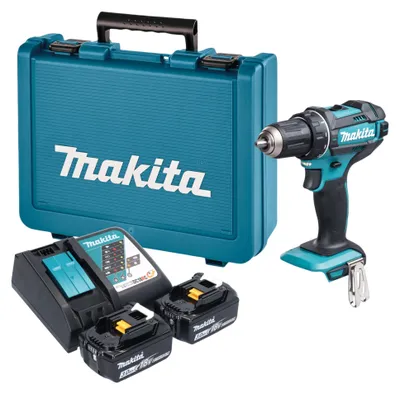 Image de Perceuse-visseuse sans fil Makita DDF 482 RFE 18 V 62 Nm + 2 batteries 3,0 Ah + chargeur + mallette