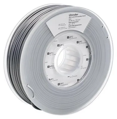 Immagine prodotto di ULTIMAKER B.V. Ultimaker ABS - M2560 Silver 750 - 206127 Filamento ABS 2,85 mm argento 750 g
