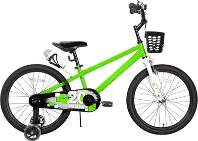 Productafbeelding van Kindermotorfiets, 50 cm – geschikt voor kinderen van 8–12 jaar – met lichtgevende stabilisatorwielen en zelfklevende stickers – groen