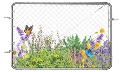 Obrázek produktu pro Brána do zahrady, nastavitelná, galvanizovaná ocel - 183x122 cm - vhodná pro zahradu a vjezd