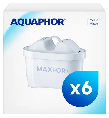 Immagine prodotto di Cartuccia filtrante AQUAPHOR MAXFOR+ Pack 5+1 - contro il calcare, il cloro e altre sostanze presenti nell'acqua del rubinetto, adatta per AQUAPHOR Onyx, Amethyst, Jasper, Time e tutti i modelli BRITA® MAXTRA+ e MAXTRA