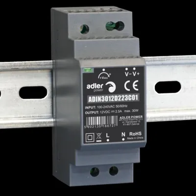 Produktbild von DIN-Schiene Schaltnetzteil ADIN3012 12V 30W Weitbereichseingang für TS-35-Schiene
