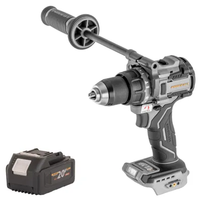 Imagen del producto de Taladro atornillador de percusión a batería ProCraft Industrial CD20C-BB de 20 V, 120 Nm, sin escobillas + 1 batería de 4,0 Ah - sin cargador