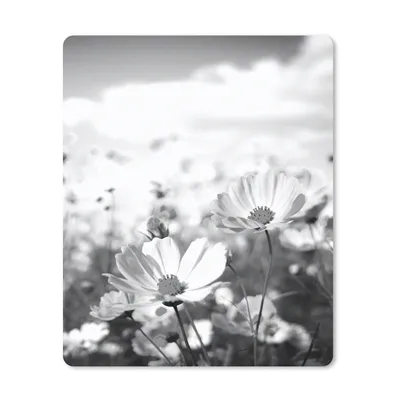 Produktbild von MuchoWow® Mauspad Mousepad Blumen - Wiese - Lila - Gras - Weiß - Wolken - Blau 30x40 cm - Mousepads - Maus Mat - Pad - Mausunterlage - Mausmatten