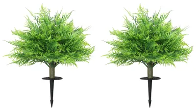 Immagine prodotto di Set di 2 felci artificiali di Boston, resistenti ai raggi UV, altezza 60 cm | Colore: verde | Dimensioni: 40x40x60 cm