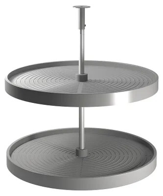 Zdjęcie produktu dla Emuca Komplet półek obrotowych okrągłych Shelvo, do modułu 800 mm, Plastik i Aluminium, Szary