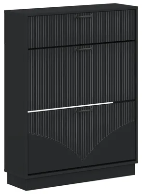 Produktbild von Schuhschrank HOORN 78 x 24 x 100 cm Holzwerkstoff Schwarz