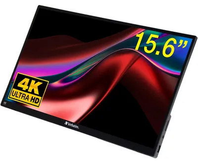 Obrázok produktu pre Verbatim 32238, 39,6 cm (15.6"), 3840 x 2160 px, 4K Ultra HD, LCD, 6 ms, Čierna