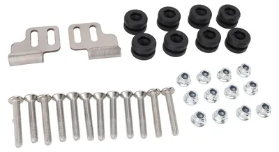 Image de Fixations métalliques pour valises latérales de moto, système de fixation sécurisé, fixations pour coffre arrière