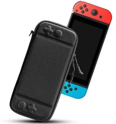 Image de Etui pour Nintendo Switch/Switch OLED, Housse Protection Rigide Antichoc Multifonction - Noir