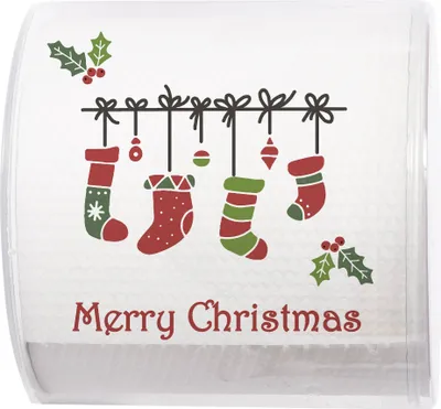 Produktbild von Paper + Design Toilettenpapier Xmas Stockings 0.1 x 22 m, Mehrfarbig, Papier, 22 m, 1 cm
