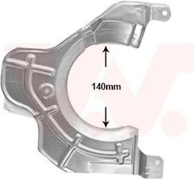 Produktbild von VAN WEZEL Spritzblech Bremsscheibe für FIAT Ducato Kastenwagen (250, 290) Vorne Links 1651371 Ankerblech