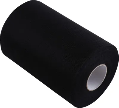 Image de 100 yards (91 m) de ruban de tulle pour décoration de mariage, bobine, tissu pour vêtements, couture, par (noir)