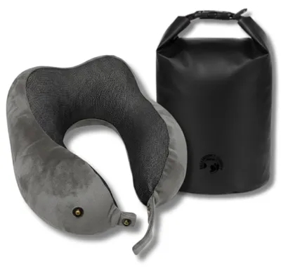 Imagen del producto de Elzusha - Almohada de viaje con espuma viscoelástica ergonómica y funda impermeable