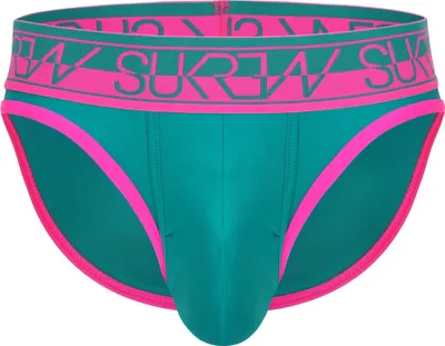Image de SUKREW - Sous-vêtement Slips Hommes - Classic Brief Green/Pink - 1x Taille M