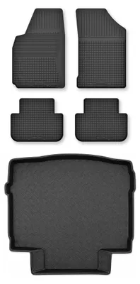 Produktbild von Gummimatten + Kofferraumwanne für Opel Insignia A 2008-2013 (Limousine) – Schwarz, Semi-Universal, angepasst – Wielganizator Semi-Universal