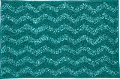 Produktbild von Kleine Wolke Badteppich Zack Petrol 60x90 cm