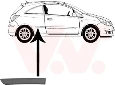 Produktbild von VAN WEZEL Seitenschutzleiste hinten rechts 3750420 für OPEL Corsa D Schrägheck (S07) Corsa D Kastenwagen (S07)