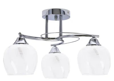 Immagine prodotto di Illuminazione moderna da soffitto PREGO - 3xE27, 40W, cromato / trasparente