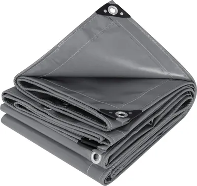 Produktbild von PVC-Plane - Industrieplane - Wasserdicht - 500 g/m² - Ösen 15 mm - −30 bis +60 °C - 3 x 3 m - Dunkelgrau
