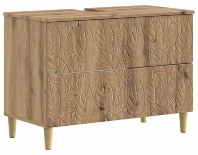Zdjęcie produktu dla Szafka pod umywalkę vidaXL DELFT, imitacja drewna dębowego, 82 x 41 x 59 cm