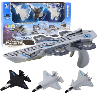 Produktbild von LeanToys Gun Fighter Aircraft Launcher Set 3In1 Lichter Sounds