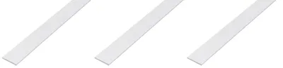 Produktbild von Alberts eco 3 x Flachstange, PVC, weiß, 25 x 2 mm, Länge 2 m