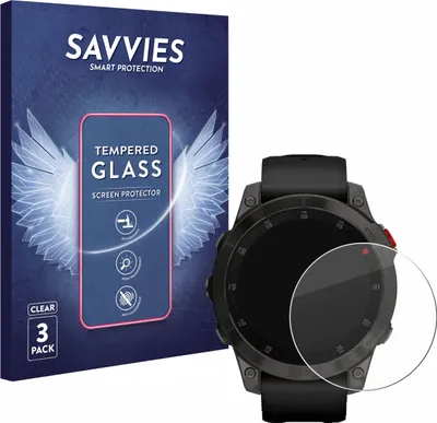 Produktbild von 3x Savvies Schutzglas für Garmin epix (Gen. 2) Displayschutz 9H Glas klar transparent
