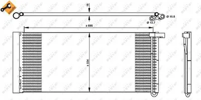 Immagine prodotto di Condensatore aria condizionata con anello di tenuta NRF per PORSCHE PANAMERA