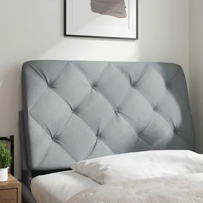 Immagine prodotto di vidaXL Cuscino per testiera grigio chiaro 80 cm in tessuto