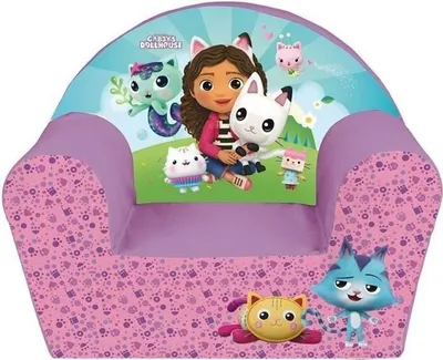 Image de Fauteuil Club Enfant Gabby et la Maison Magique Fun House, Rose, 52 x 33 x 42 cm