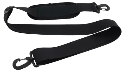 Image de Sangle d'épaule en nylon réglable pour sac ordinateur - Noir, 1,6 m