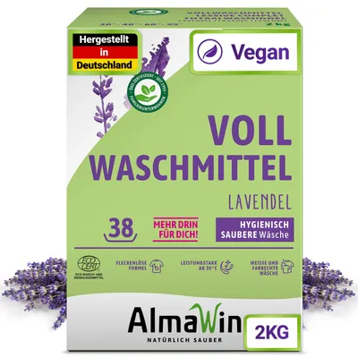 Produktbild von AlmaWin Vollwaschmittel Pulver Lavendel 2kg