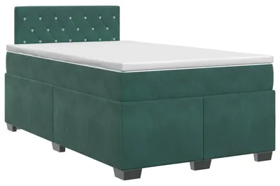 Obrázok produktu pre Posteľ boxspring s matracom Tmavozelená 120 x 200 cm Zamat